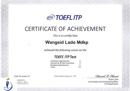 Chứng chỉ toefl